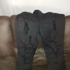 1x fashion nova glistening jeans black